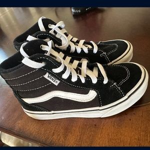 Kids High Rise Vans Size 3y black